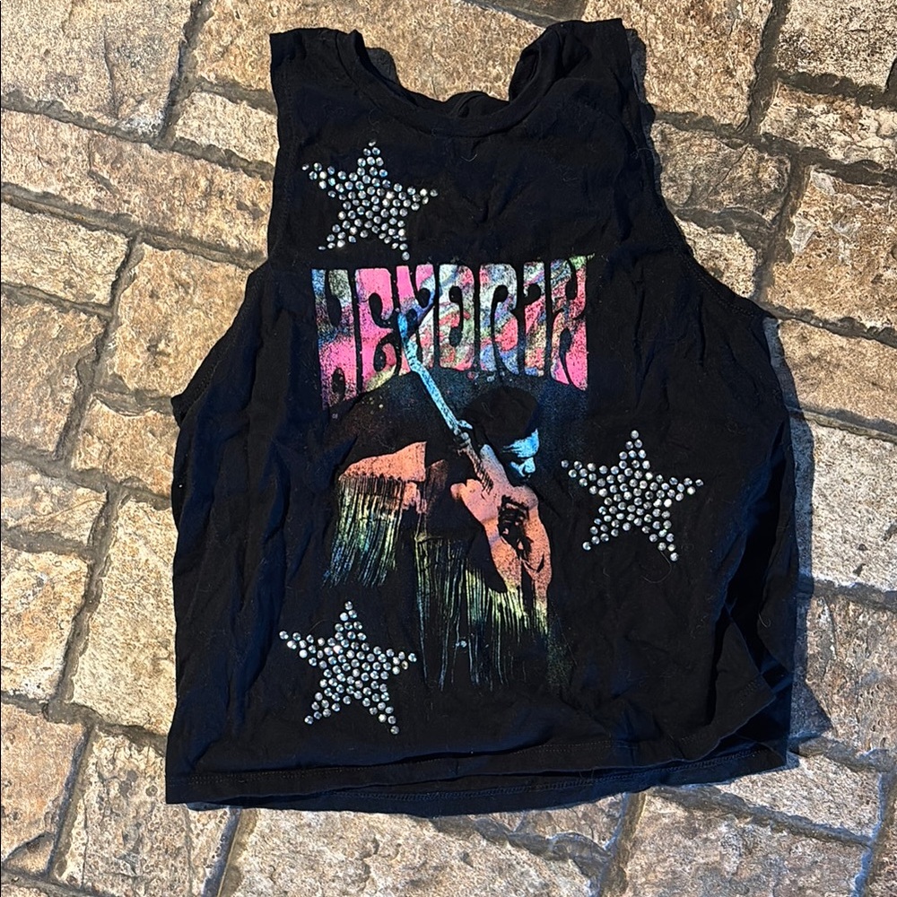 Authentic Hendrix Black Graphic Tank Top
